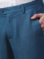 Men's Linen Excel Regular Fit Pant Navy