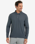 Man wearing long sleeve collared shirt in smoke. (Style 12004) - BloqUV