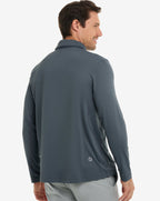 Man wearing long sleeve collared shirt in smoke. (Style 12004) - BloqUV