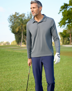 Man wearing long sleeve collared shirt in smoke. (Style 12004) - BloqUV