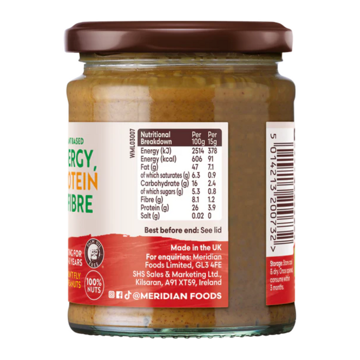 Meridian Organic Crunchy Peanut Butter 280g
