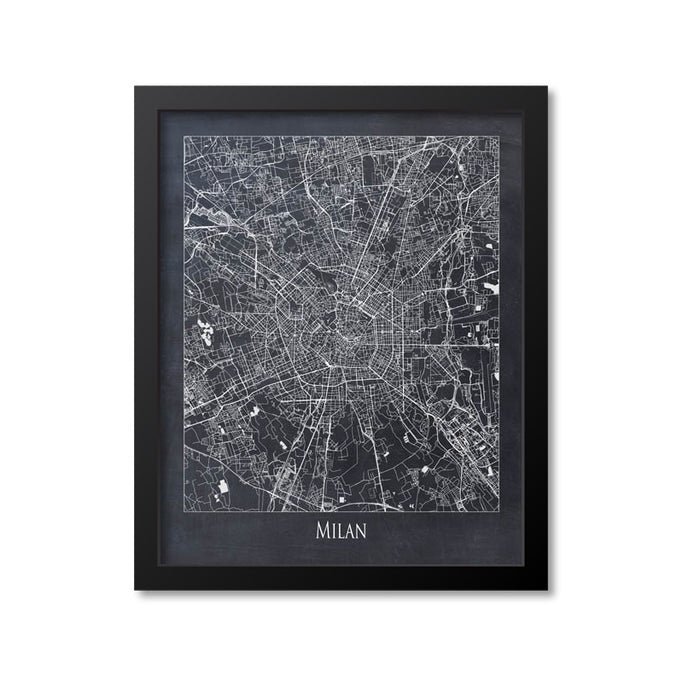 Milan Map Art Print, Italy