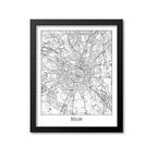 Milan Map Art Print, Italy
