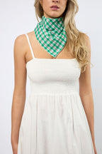 Mini Scarf Green Plaid