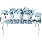 Miniature Garden Wire Bench