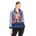 Modern Art Colorful Denim Print Jacket - 5030