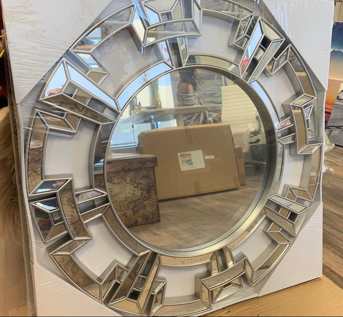 Modern Decorated Round Wall Mirror