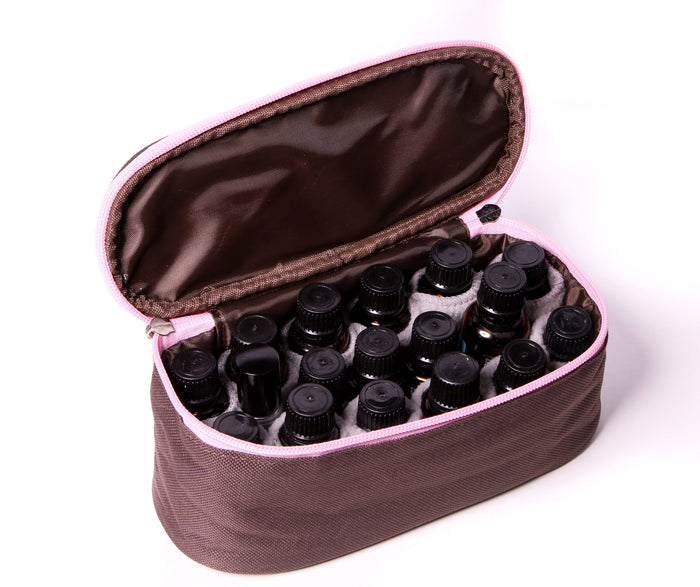 "My Oil Bag" Small doTERRA Carrying Case Brown (Holds 12–24 Vials) at Your Oil Tools