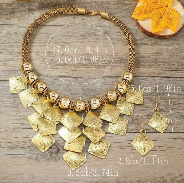 N2717- Cross-border fashion retro exaggerated round Necklace