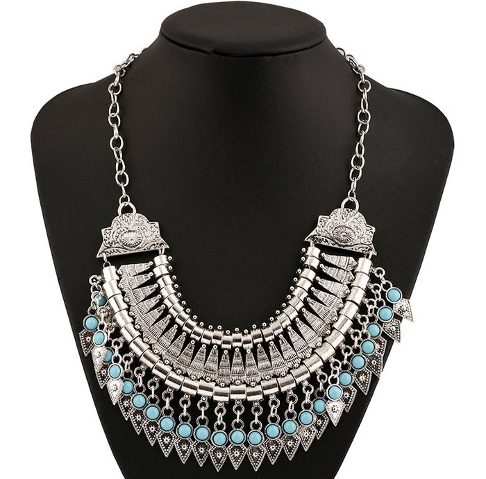 N2722 - American Retro Tassel Coin Necklace