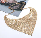 N2723 - Triangle Towel Aluminum Cloth Silk Scarf False Collar Necklace