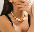 N2740 - Large beads fashion short necklace