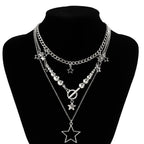 N2743 - Hip hop hot girl style star pendant necklace