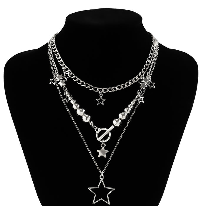 N2743 - Hip hop hot girl style star pendant necklace