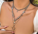 N2743 - Hip hop hot girl style star pendant necklace
