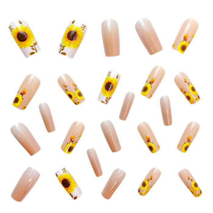 NA093 - Multi-Color Sunflower Nails