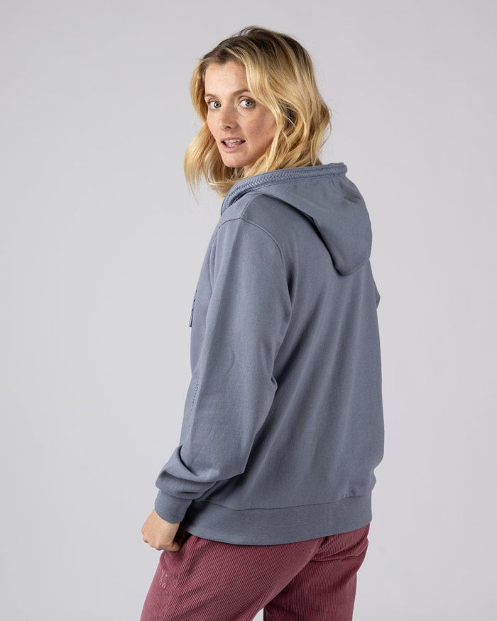 Nikka Womens Zip Hoodie in Blue