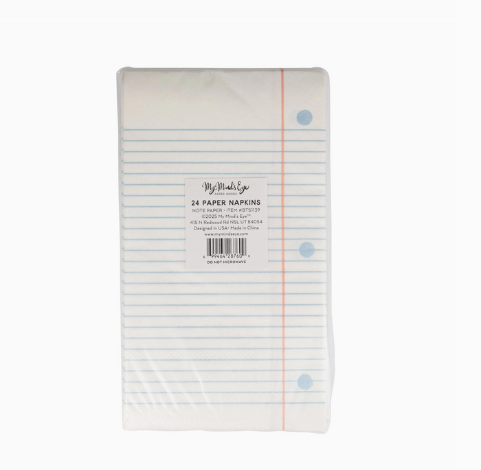 Notebook Paper Dinner Napkin