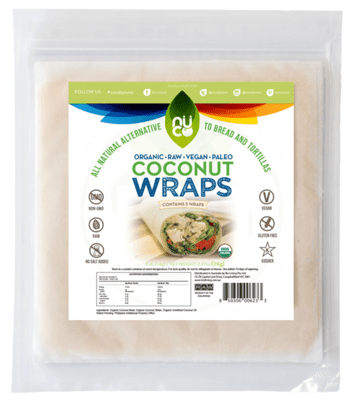 Nuco Organic Raw Coconut Wraps - 5 Pack - L'Organic