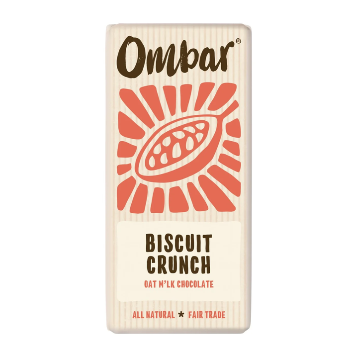 Ombar Biscuit Crunch Oat M’lk Chocolate Bar 70g