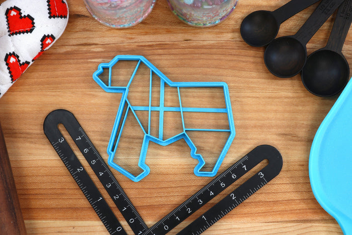 Origami Cookie Cutters Animals Set 2 - Origami Elephant, Origami Gorilla, Origami Lion, Origami Pig, Origami Turtle - Origami Gift idea