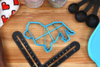 Origami Cookie Cutters Animals Set 2 - Origami Elephant, Origami Gorilla, Origami Lion, Origami Pig, Origami Turtle - Origami Gift idea