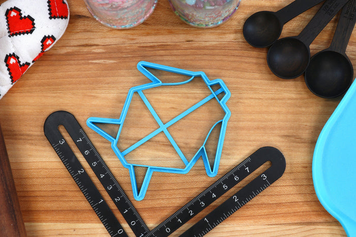Origami Cookie Cutters Animals Set 2 - Origami Elephant, Origami Gorilla, Origami Lion, Origami Pig, Origami Turtle - Origami Gift idea