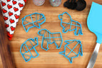 Origami Cookie Cutters Animals Set 2 - Origami Elephant, Origami Gorilla, Origami Lion, Origami Pig, Origami Turtle - Origami Gift idea