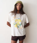 Oversized Hemp Graphic Tee Antique White