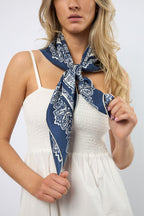 Paisley Blue Scarf Large
