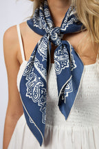 Paisley Blue Scarf Large