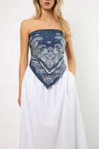 Paisley Blue Scarf Large