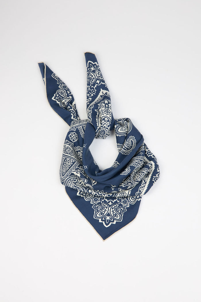 Paisley Blue Scarf Large