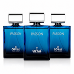 Passion for Men Eau de Parfum 100ml (Pack of 3) | Long Lasting Men's Perfume Gift Set