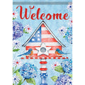Patriot Birdhouse Garden Flag