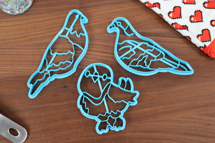 Perfect Pigeons Cookie Cutters - Cute Pigeon, Flying Pigeon, Pigeon Face, Pigeon Outline, Rock Pigeon - Ornithologists & Bird Watching