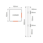 Oxworks Picket PVC Corner Post - White - 102 x 102 x 1900mm - - Image 2