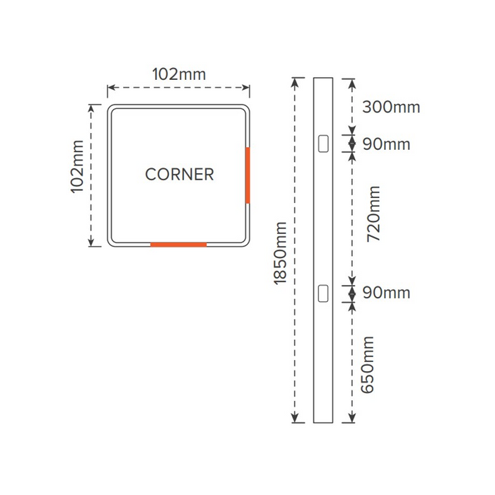 Oxworks Picket PVC Corner Post - White - 102 x 102 x 1900mm - - Image 2