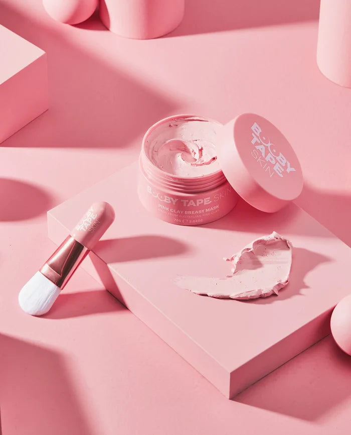 Pink clay breast mask