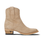 Plain Jane Bootie - Latte Suede