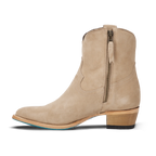 Plain Jane Bootie - Latte Suede