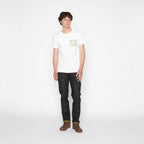 Pocket Tee - White + Linen Animals - Green by Naked & Famous Denim
