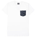 Pocket Tee - White + Matsuba Pines Needle - Indigo by Naked & Famous Denim