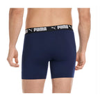 PUMA Men's Sport Stretch Boxer Briefs - Pack Of 5 (Navy, Black, Grey, Green)