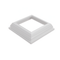 Oxworks PVC Post Dress Ring - 127 x 127mm - White UV-Stabilised PVC - - Image 1