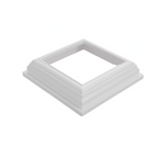 Oxworks PVC Post Dress Ring - 127 x 127mm - White UV-Stabilised PVC - - Image 1