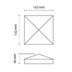 Oxworks PVC Post Cap - UV Stabilised PVC - Slimline - 127 x 127mm - - Image 2