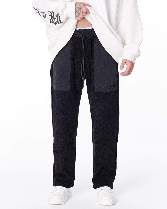 RebellionFire Street Style Black Fleece Sweatpants (2)