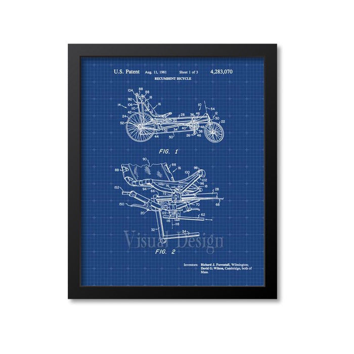 Recumbent Bicycle Patent Print