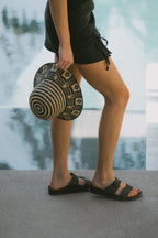 Women's Redding Packable Straw Bucket Hat in the color Black/Natural - Men's Lifestyle image
